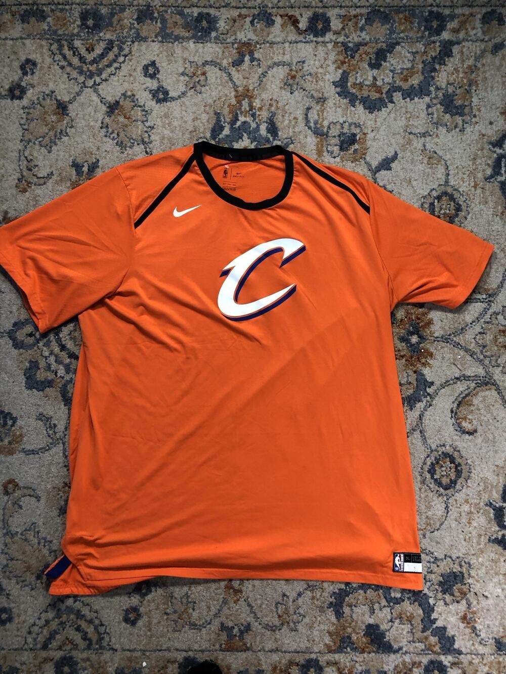 Cleveland Cavaliers Shirt Mens 3XL Orange NBA Basketball Nike Dri-FIT Tee
